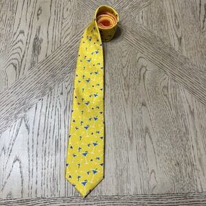 Happy Ties 100%‎ Silk Yellow Martini Tie Novelty Drinks